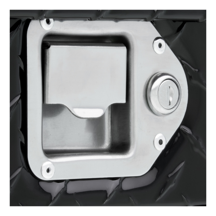 UWS Gloss Black Hammerhead-Style 100-Gallon Aluminum Combo Transfer Tank Model TT-100HH-CB-B