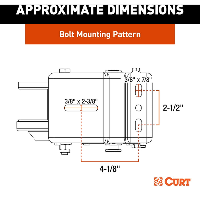 CURT Hand-Crank Brake Winch, 1,500 lbs, 5:1 Gear Ratio, 10.6" Handle Model 29615