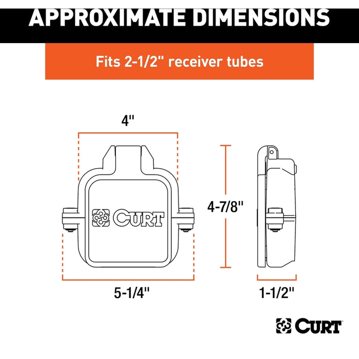 CURT Protective Tailgate Sensor with 2-1/2" Hitch Cap, Fits Select Chevrolet Multi-Flex, GMC Multi-Pro Model 58268