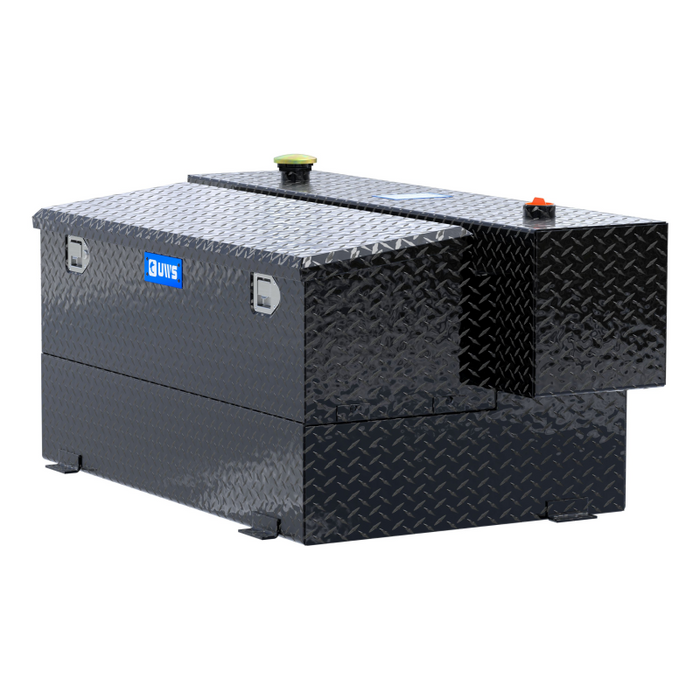 UWS Gloss Black Hammerhead-Style 100-Gallon Aluminum Combo Transfer Tank Model TT-100HH-CB-B