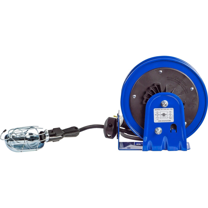 Coxreels PC10 Series Compact Spring Driven Cord Reel Incandescent Caged Light 16 GA x 30 ft. - Cord Included Model PC10-3016-E