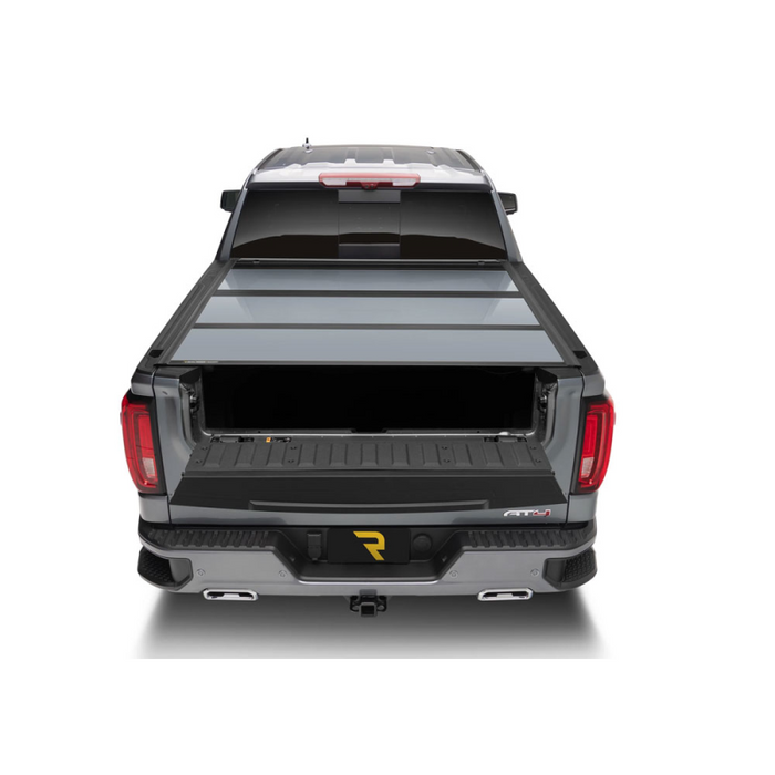 UnderCover Fusion Hard Folding 2019 (New Body Style)-2025 Chevy Silverado/GMC Sierra 1500 5' 10" Bed with or without MultiPro Tailgate - Paint Code 41 Black Model AR12022L-41