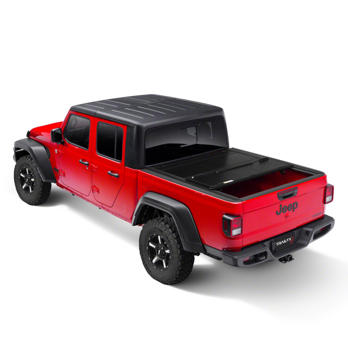 TrailFX Hard Tri-Fold Tonneau Cover Black Aluminum Model TFX2705