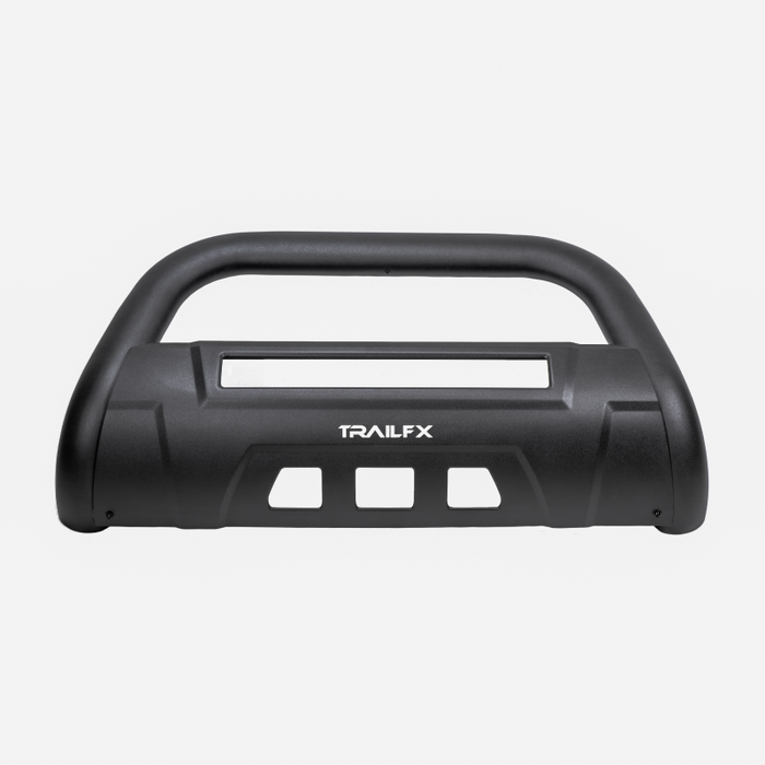 TrailFX 3.5" Oval Bull Bar w/ Skid Plate Black Stainless Steel w/o Light Option Compatible With Parts 220DRSCMB/ 20DRSCM Model B1614T