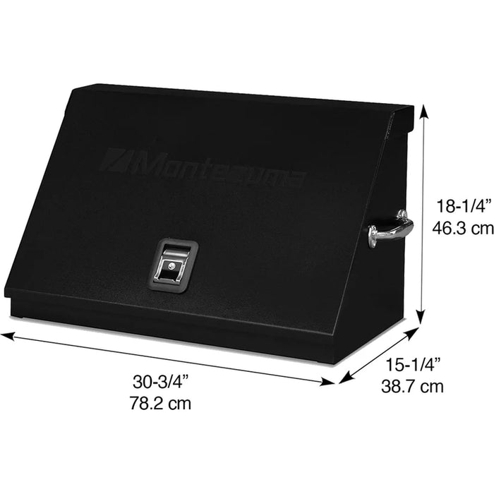 Montezuma 30 x 15 In. Steel Triangle® Toolbox Black Top Mount Truck Box ME300B
