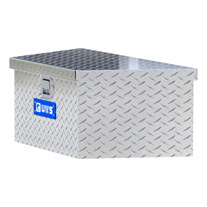 UWS Bright Aluminum 34" Trailer Tongue Box with Low Profile Model TBV-34-LP