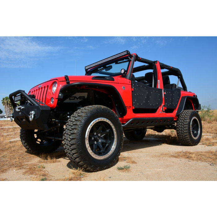 DV8 Offroad 2007-2018 Jeep Wrangler JKU Rear Rock Doors Model RDSTTB-01R
