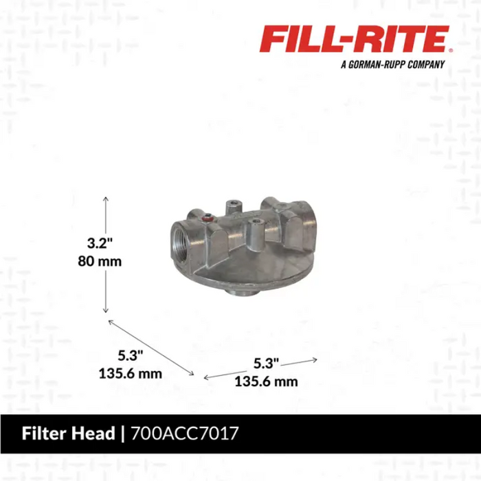 Fill-Rite 1" Filter Head Assembly For F4030PM0 Filter Model 700ACCF7017