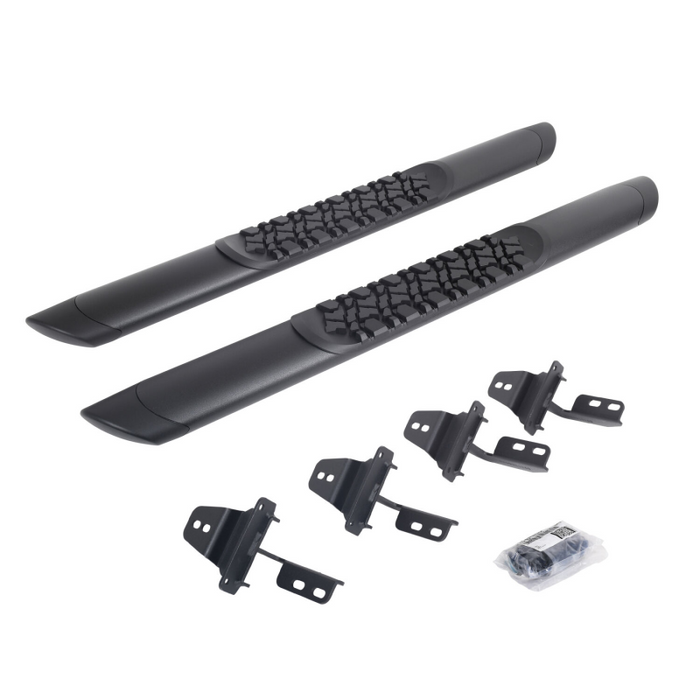 Go Rhino V-Series V3 Aluminum Step Nerf Bars and Mounting Brackets Kit Textured Black Model V3492652T