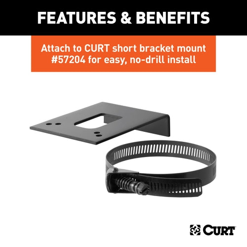 CURT Vehicle-Side Trailer Wiring Harness Mounting Brackets for 4-Way or 6-Way Round, 12-Pack Model 57207