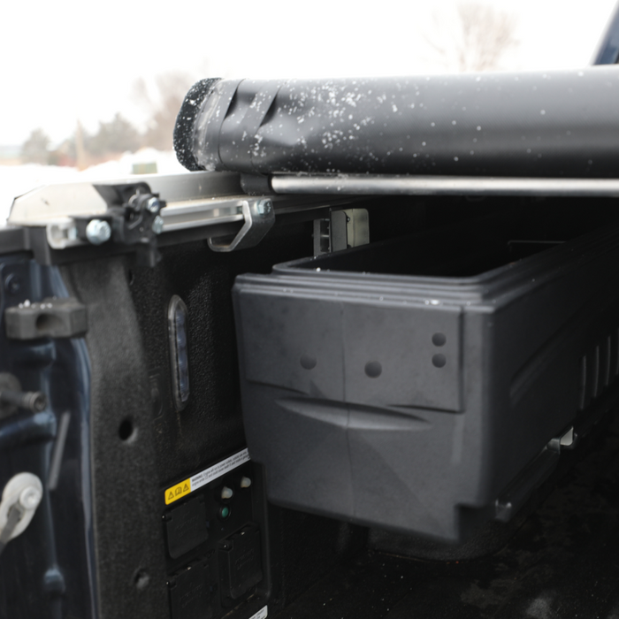 DU-HA Humpstor No Lid With Mounting Bracket for Trucks With Toppers Black Model 70803