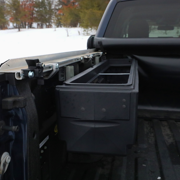 DU-HA Humpstor No Lid With Mounting Bracket for Trucks With Toppers Black Model 70803