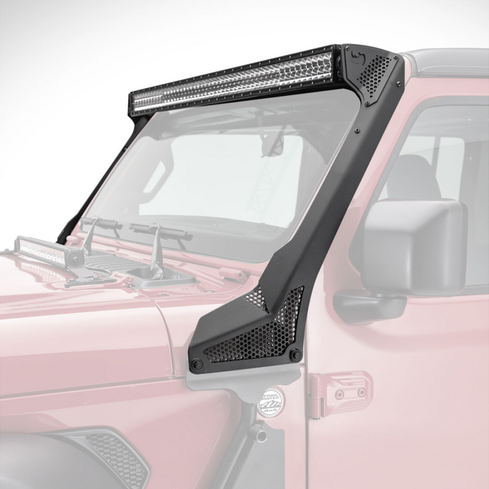 Go Rhino XE Windshield Light Mount for Jeep Wrangler JL/Gladiator JT, fits 50" Light Bar Model 730500T