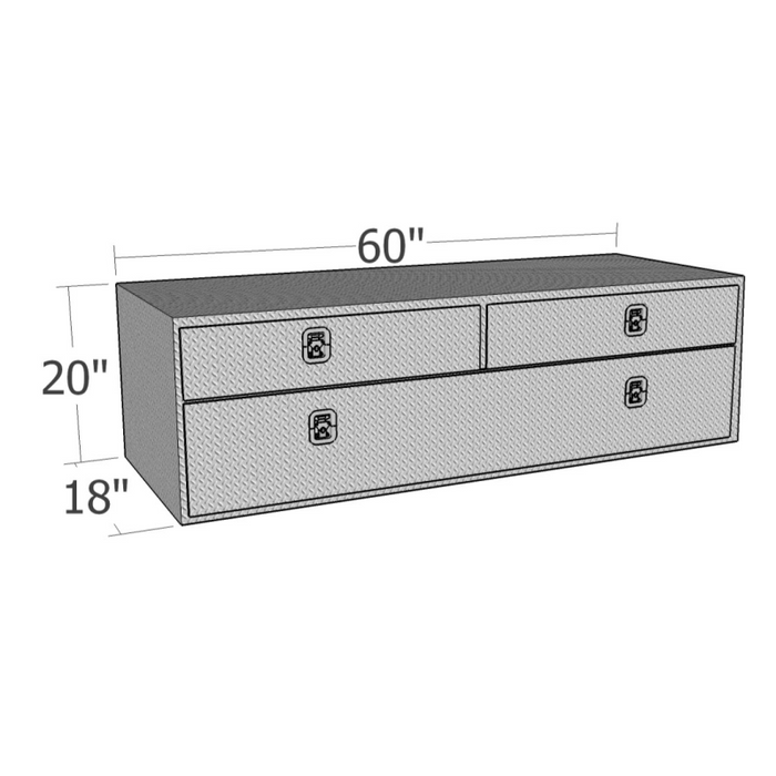 Brute 60"X20" Underbody W/ Top Drawer Model UB60-20TD
