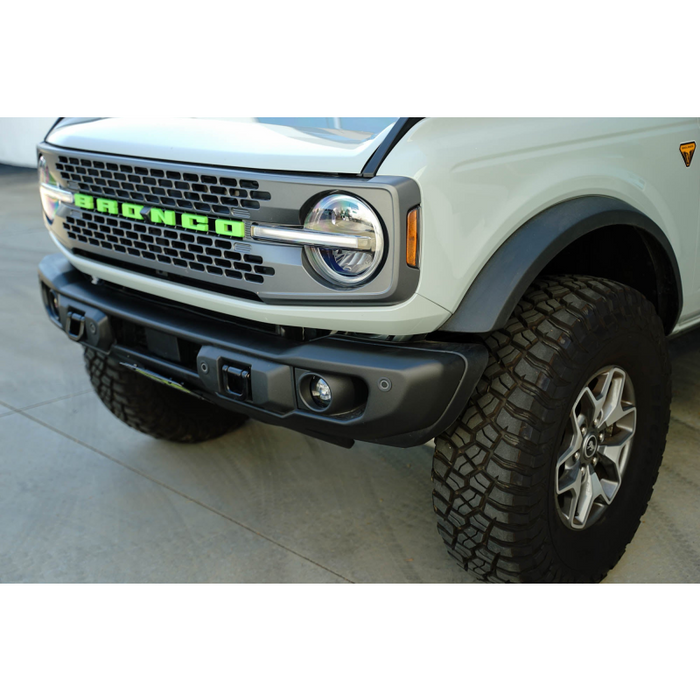 DV8 Offroad 2021-2026 Ford Bronco Capable Bumper Slanted Front License Plate Mount Model LPBR-05