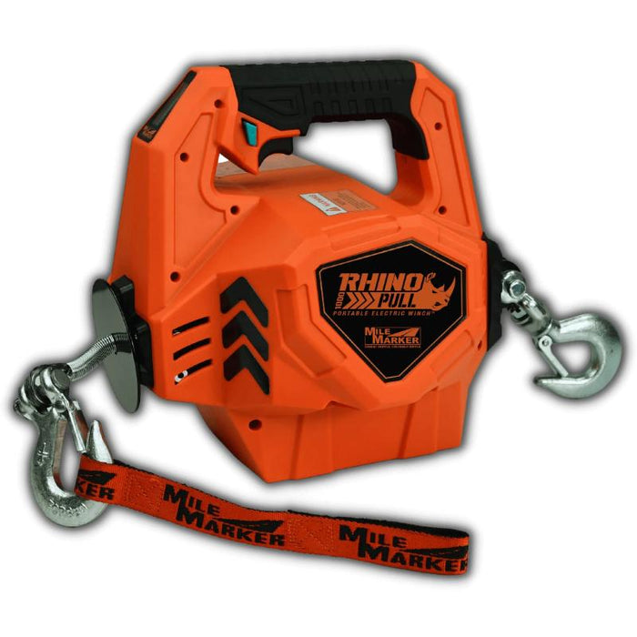 Mile Marker RHINO PULL 1000 LB. Portable Winch With Synthetic Rope Model 71-1000