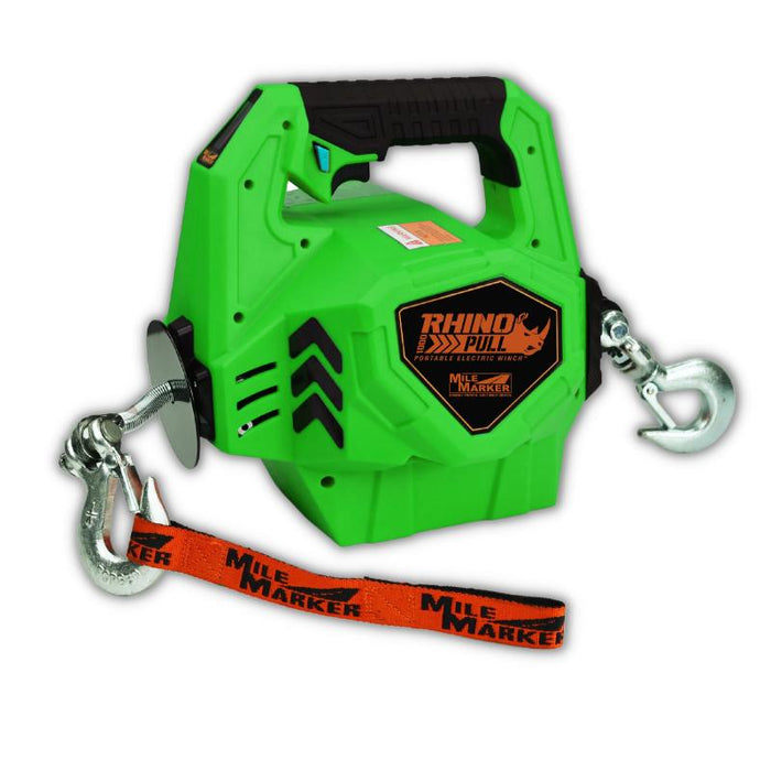 Mile Marker RHINO PULL 1000 LB. Portable Winch With Synthetic Rope Model 71-1000