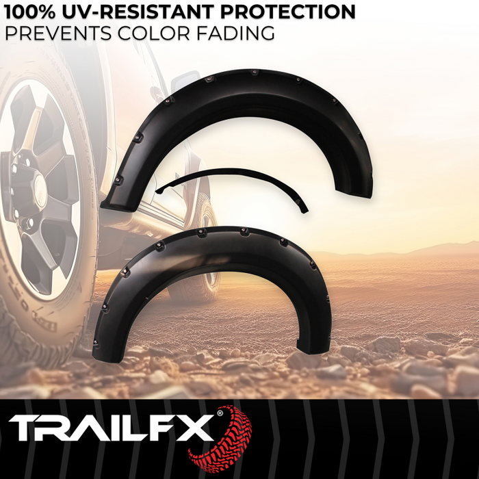 TrailFX Fender Flare Pocket Style Flare Smooth Set Of 4 Model TFF3002S