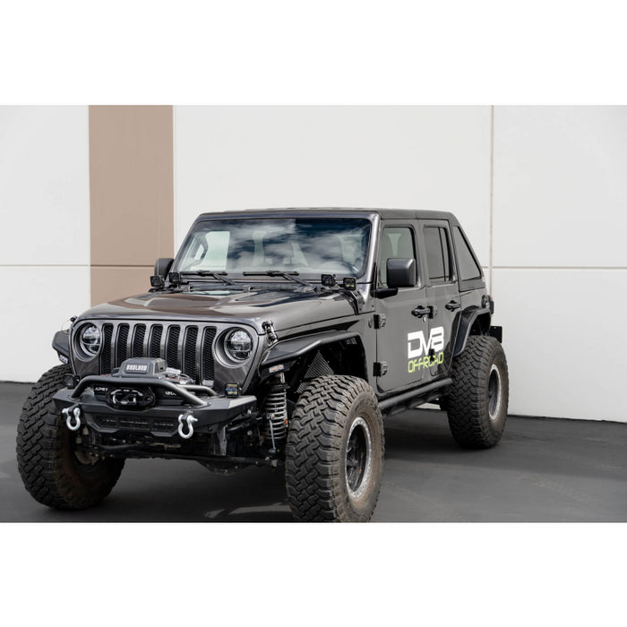 DV8 Offroad 2018-2025 Jeep Wrangler JLU 4-Door Razor Series Fastback Hard Top Model HTJL02-B