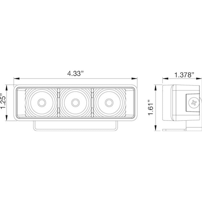 Buyers Products 4.4" Rectangular LED Flood Light Model 5624433