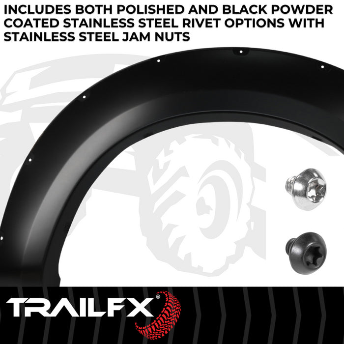 TrailFX Fender Flare Pocket Style Flare Smooth Set Of 4 Model TFF3007S
