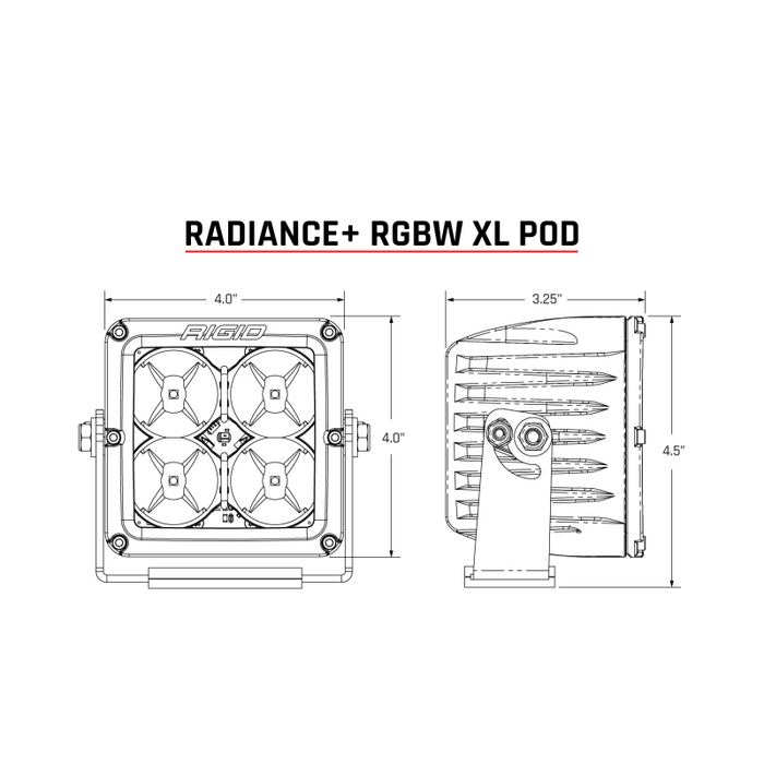 Rigid Industries Radiance+ Pod XL RGBW Model 322053
