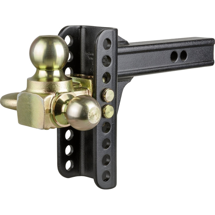 CURT Adjustable Trailer Hitch Ball Mount, Tow Hook Step, 2-Inch Receiver, 6-Inch Drop, 2 and 2-5/16-Inch Balls, 14,000 lbs Model 45904