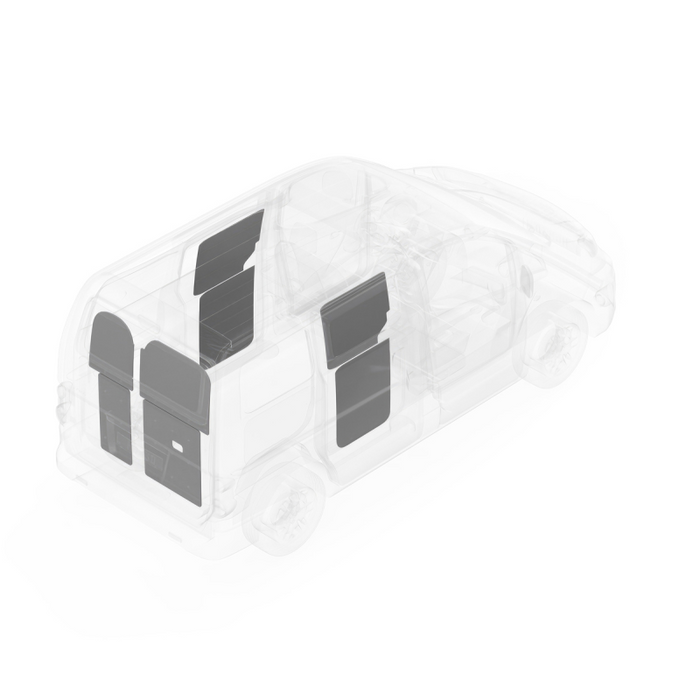 LEGEND DuraTherm Door Liner ONLY - Nissan NV200 Cargo Van Regular Wheelbase- Textured Grey Model 533-114-2613