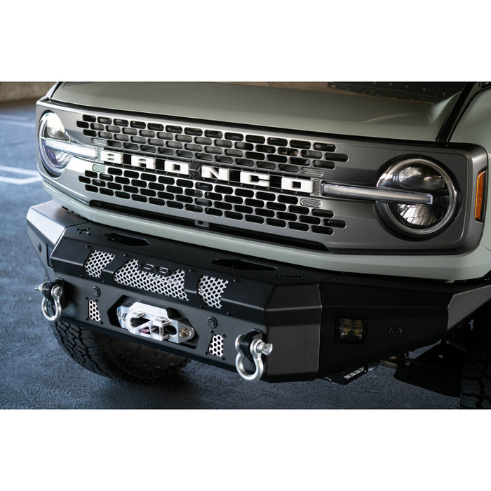 DV8 Offroad 2021-2025 Ford Bronco Mto Series Winch Front Bumper Model FBBR-01