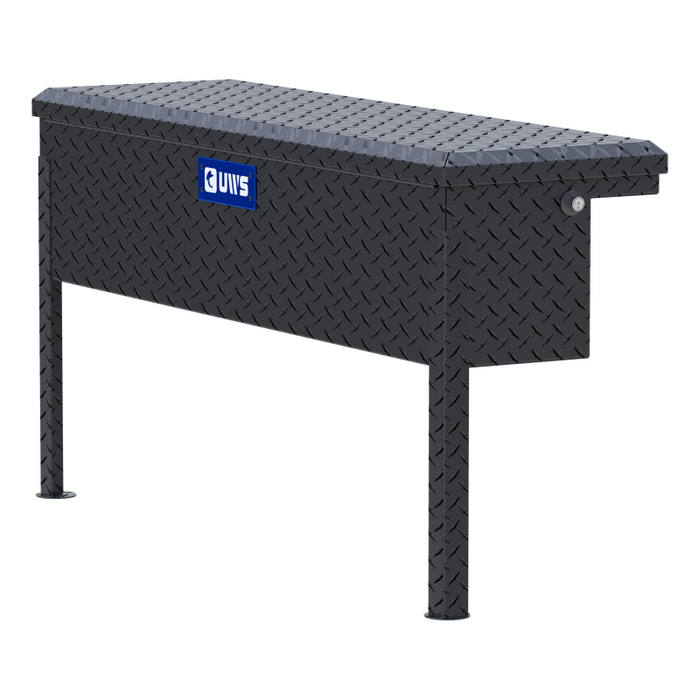 UWS Matte Black Aluminum 48" Truck Side Tool  Box - Low Profile Model TBSM-48-LP-MB