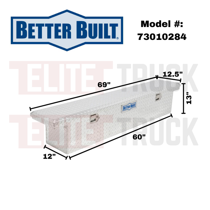 Better Built 69" Bright Aluminum Narrow Low Profile Crossover Classic Tool Box Model 73010284