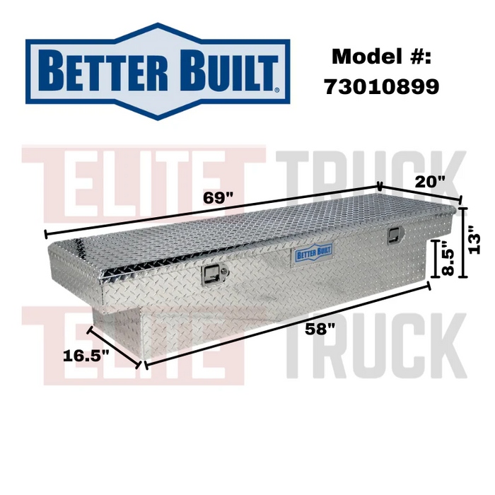 Better Built 69" Bright Aluminum Crown Series Crossover Tool Box Model 73010899