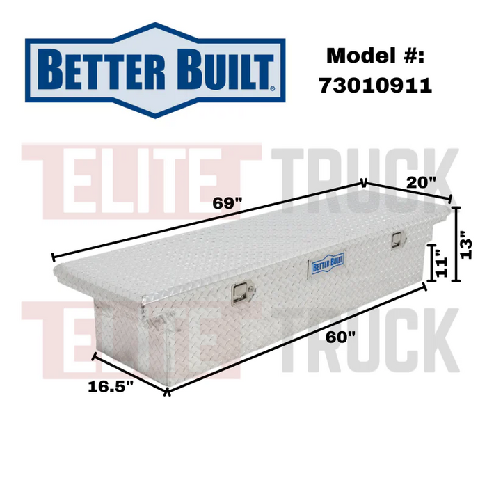 Better Built 69" Aluminum Crown Series Low Profile Crossover Tool Box Model 73010911