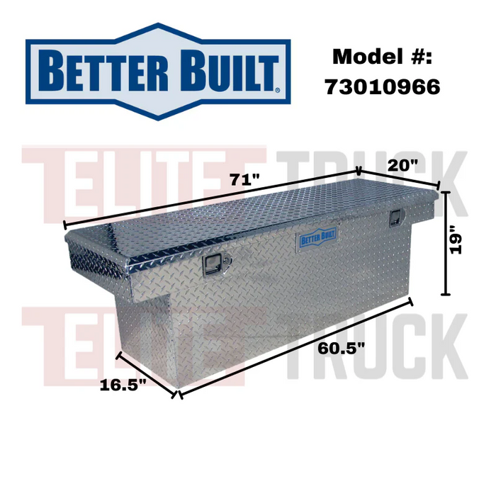 Better Built 71" Gloss Black Aluminum Crown Series Deep Crossover Tool Box Model 73010966