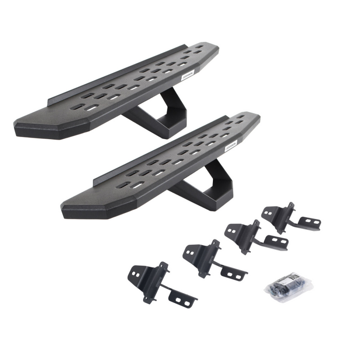 Go Rhino RB30 Running Boards with Mounting Brackets With 1 Pair Drop Steps Kit Model 6969264810PC