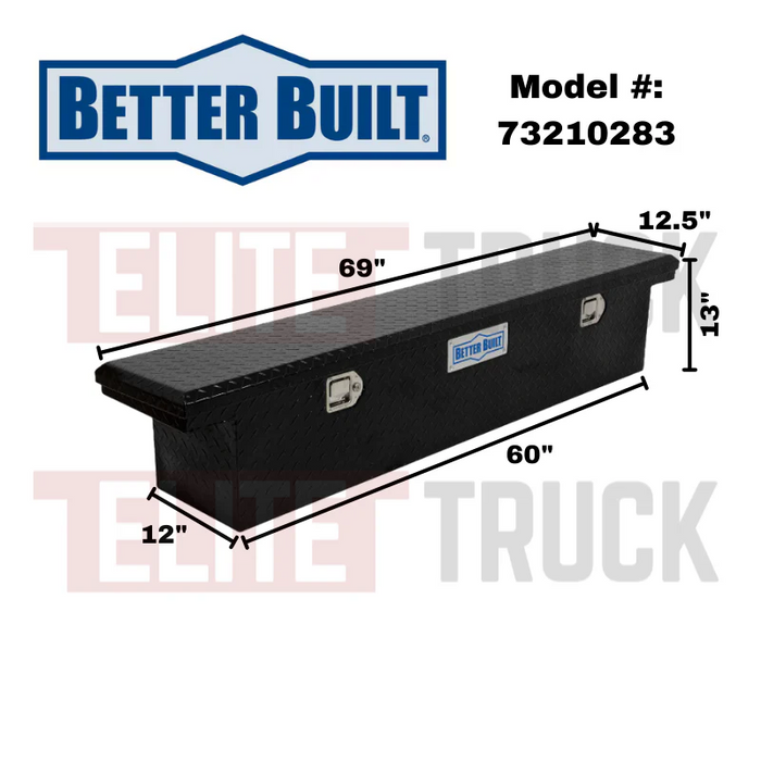 Better Built 69" Gloss Black Aluminum Crown Series Slimline Low Profile Tool Box Model 73210283