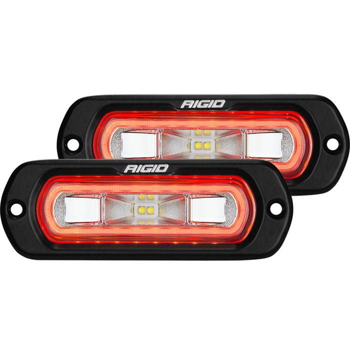 Rigid Industries SR-L Series Off-Road Spreader Pod, 3 Wire, Flush Mount, Amber Halo, Pair Model 53223