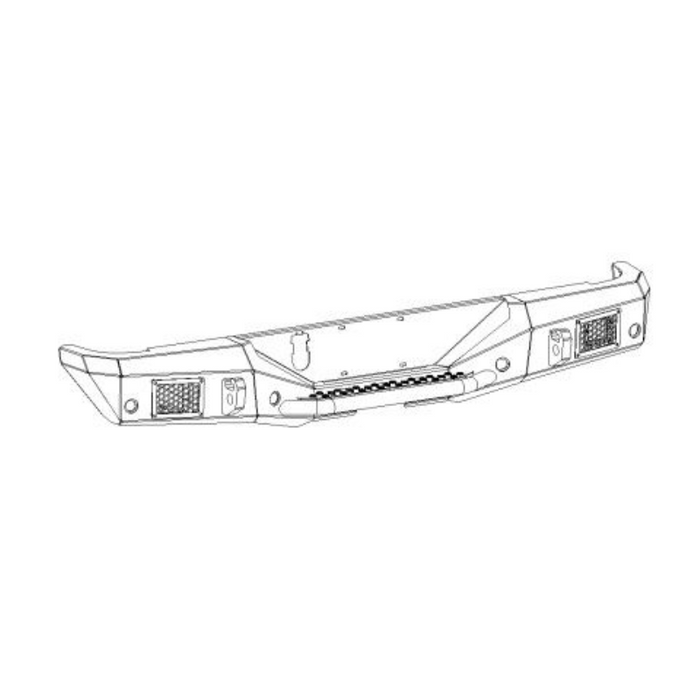 Go Rhino Rockline Rear Full Width Bumper for Jeep Gladiator Model 373120T