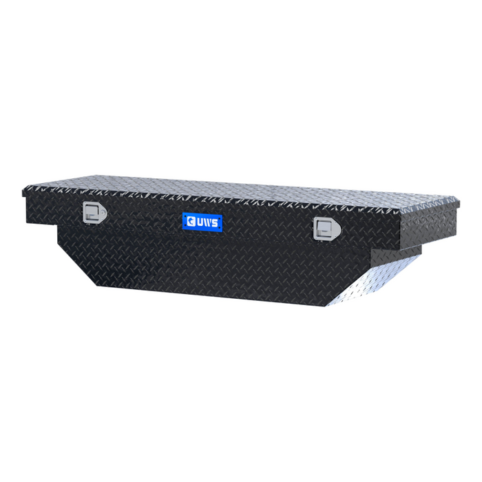 UWS 63" Angled Crossover Truck Tool Box Model TBS-63-A-BLK