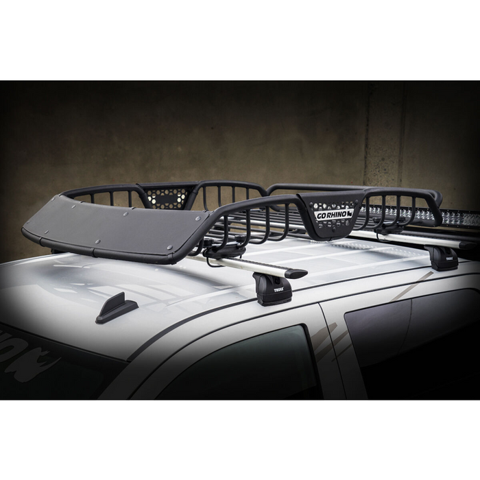 Go Rhino SR10 Tubular Steel Roof Rack with Black Fairings 48" Long Model 59015T