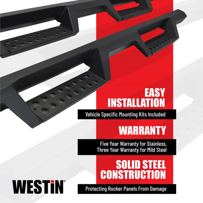 Westin HDX Drop Side Steps Stainless Black Textured Black Model 56-141952