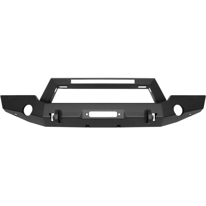 Westin WJ2 Full Width Front Bumper With LED Light Bar Mount Textured Black Steel Model 59-80125