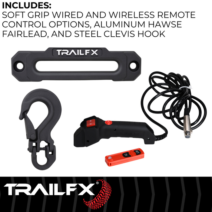 TrailFX REFLEX 2.0 Winch 12000LB Synthetic Rope Model WRS212B