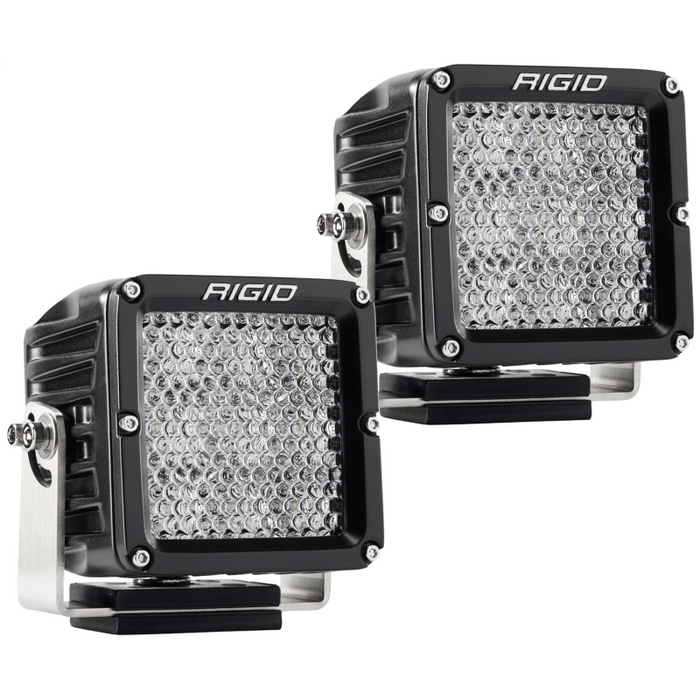 Rigid Industries D-XL PRO LED Light, Flood Diffused, Surface Mount, Black Housing, Pair Model 322313