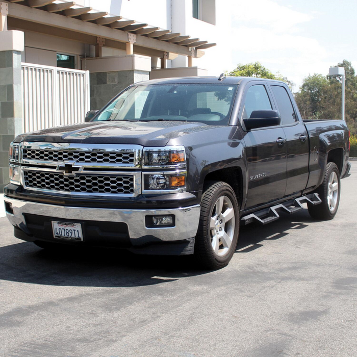 Westin HDX Drop Wheel to Wheel Side Steps Textured Black Steel For Double Cab Model 56-534595