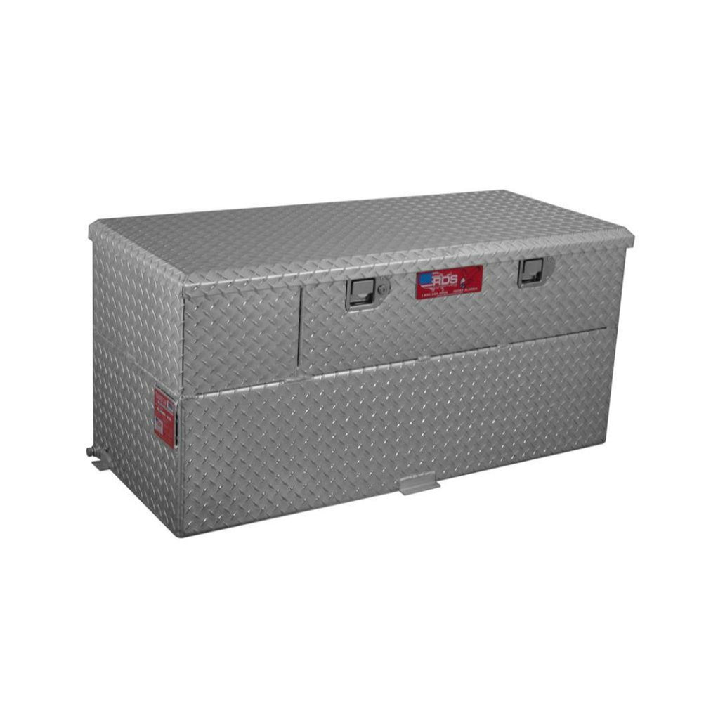 RDS 50 Gallon Transfer Tank & Toolbox Combo With 8 GPM Pump Bright Alu ...
