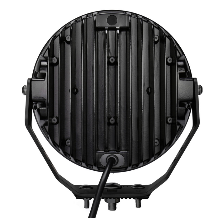 Go Rhino Blackout Series MAXROUND 9" Round LED Spot Light w/Daytime Running Lights Model 751700911SRS