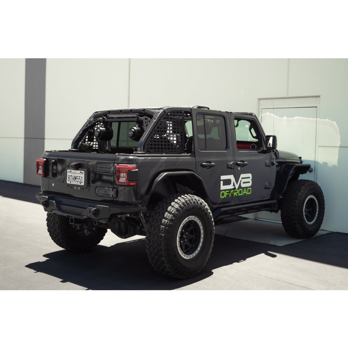 DV8 Offroad 2018-2025 Jeep Wrangler JL JLU Rear Speaker and Light Bar Mount Model SBJL-01