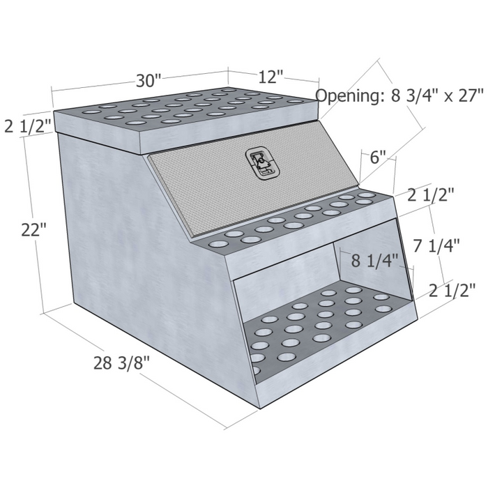 Brute 30" X 24.5" X 28" HD Step Box Model HSB30