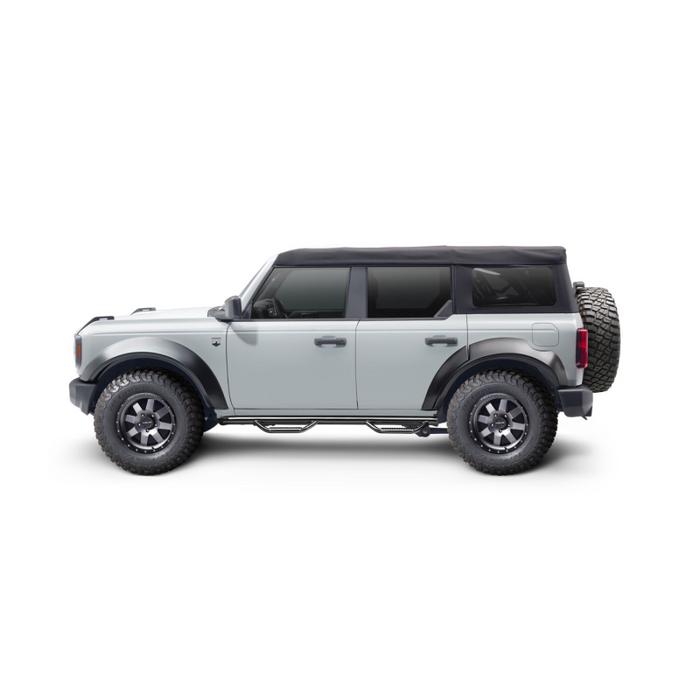 N-Fab Wheel To Wheel Side Steps Gloss Black Steel Model F2156B